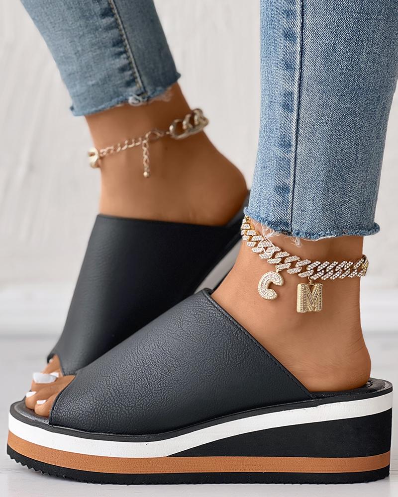 Barbara | Orthopedic Platform Slip-On Sandals – Open-Toe Comfort