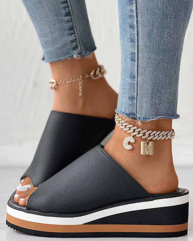 Barbara | Orthopedic Platform Slip-On Sandals – Open-Toe Comfort