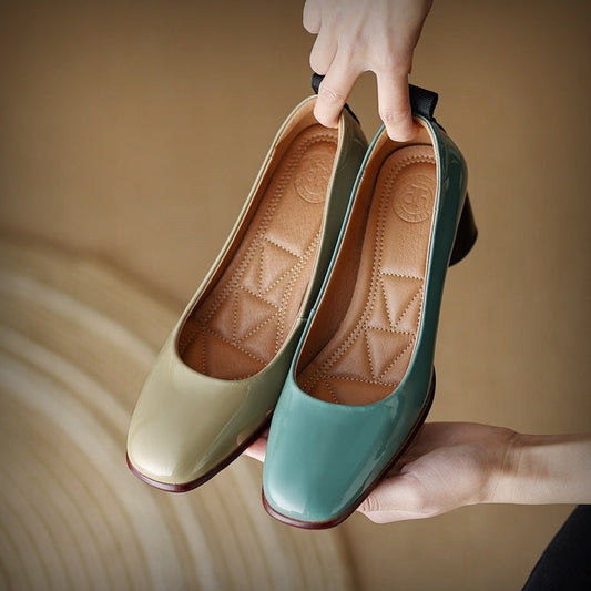 Hadley | Women’s Dual-Tone Block Heel Pumps