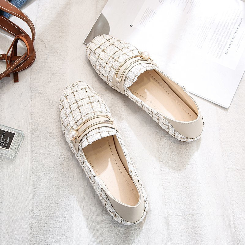 Qaailah | Tweed Slip-On Loafers
