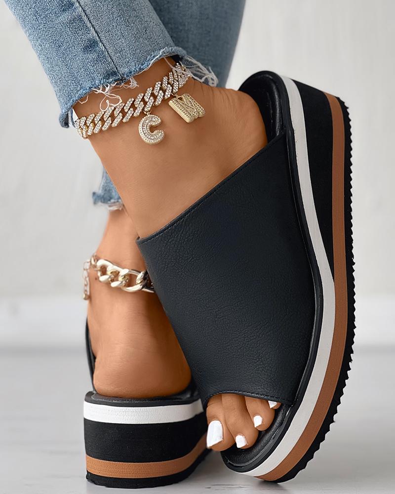 Barbara | Orthopedic Platform Slip-On Sandals – Open-Toe Comfort