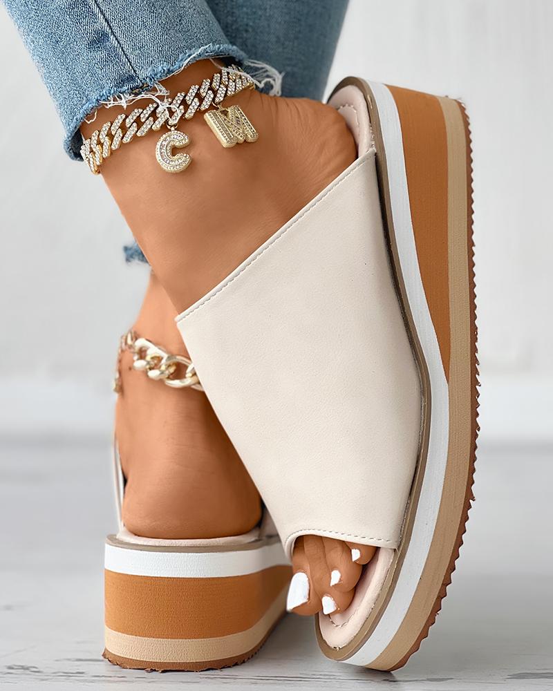 Barbara | Orthopedic Platform Slip-On Sandals – Open-Toe Comfort