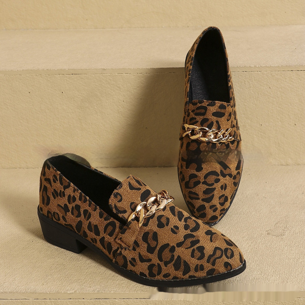 Sandra | Suede Chain Loafers