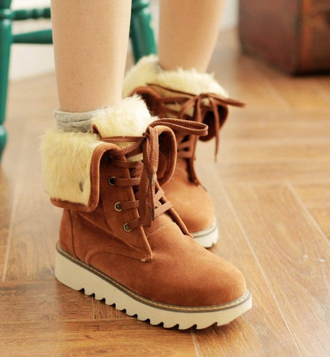 Sandra | Comfort winter Lace Up Boots