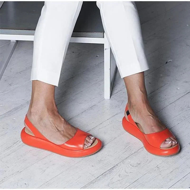 Anna | Open-Toe Slingback Flats with Orthopedic Comfort Sole