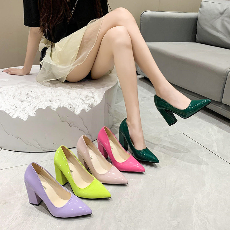 Orthopedic Balance Bold Block Heel Pumps – Elegant Comfort Statement Heels