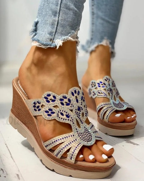 Lydia | Women’s Orthopedic Floral Cutout Wedge Sandals