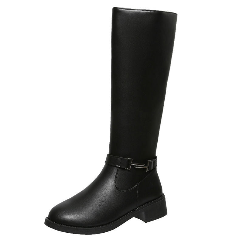 Isabel |  Winter Chunky Heel Round Head Knight Over The Knee Boots