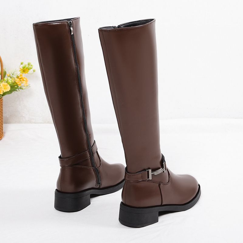 Isabel |  Winter Chunky Heel Round Head Knight Over The Knee Boots