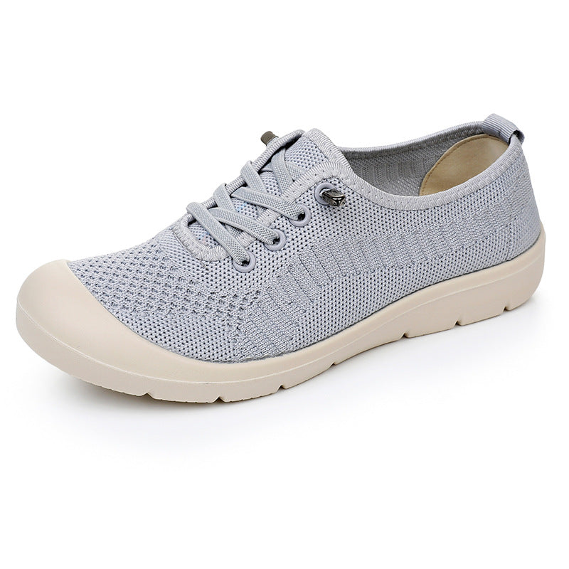 Orthopedic Balance Women’s Knit Lace-Up Sneakers – Lightweight Breathable Comfort Shoes