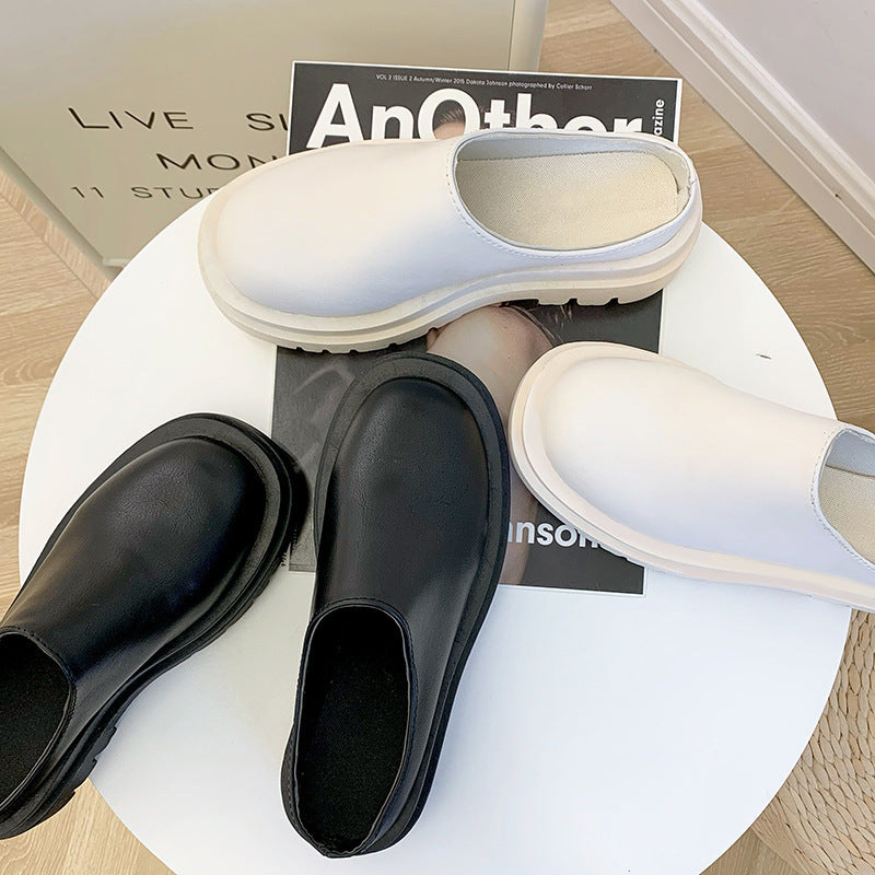 Orthopedic Balance Chunky Sole Mules - Closed Toe Comfort