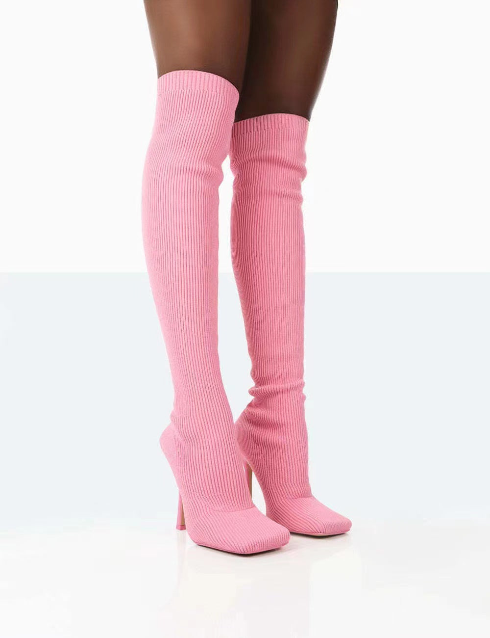 Monday | Stretch Knit Over-the-Knee Orthopedic Heel Boots