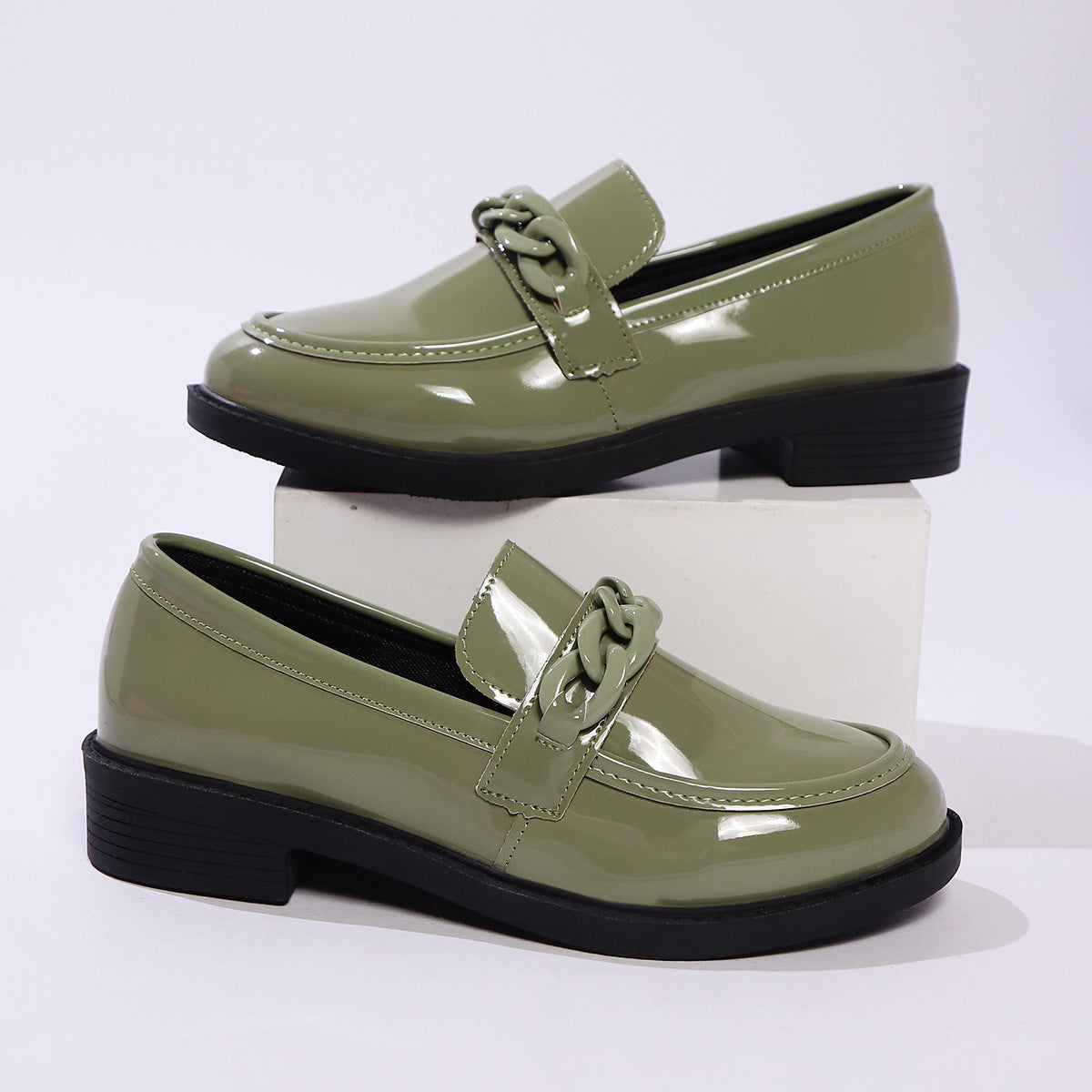 Orthopedic Balance Leather Loafers - Thick Sole Comfort