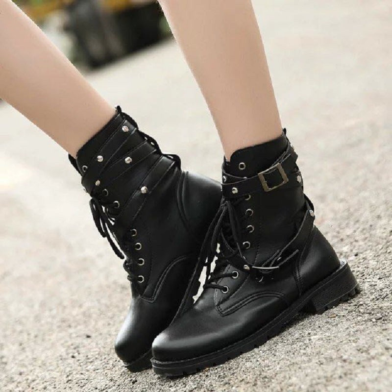 Maiara | IronLace Orthopedic Combat Ankle Boots