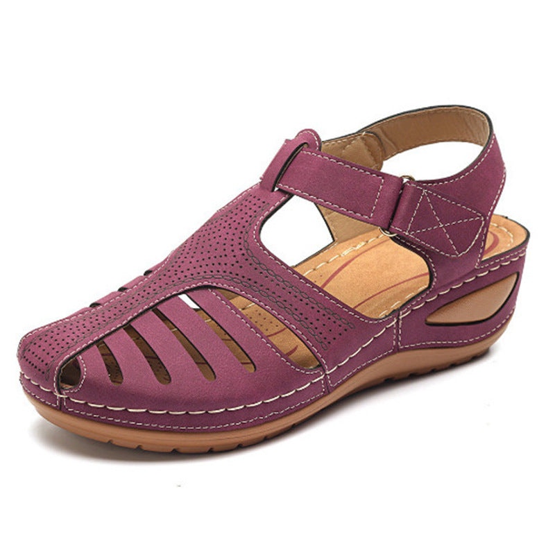 Orthopedic Balance Plus Size Retro Wedge Sandals - Comfort And Style