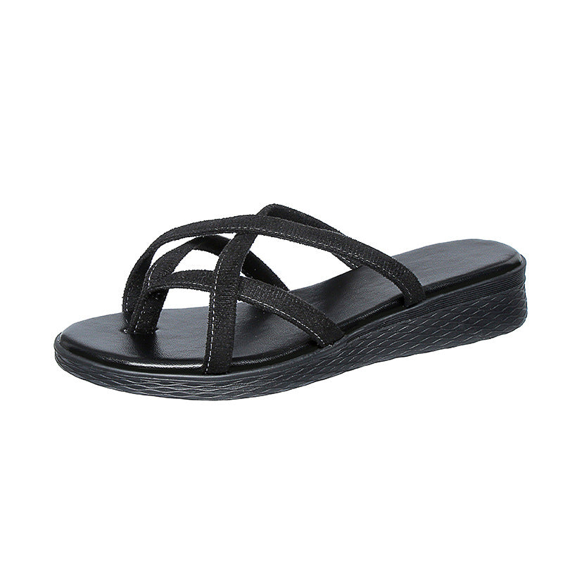 Orthopedic Balance | Minimalist Cross Strap Platform Sandals