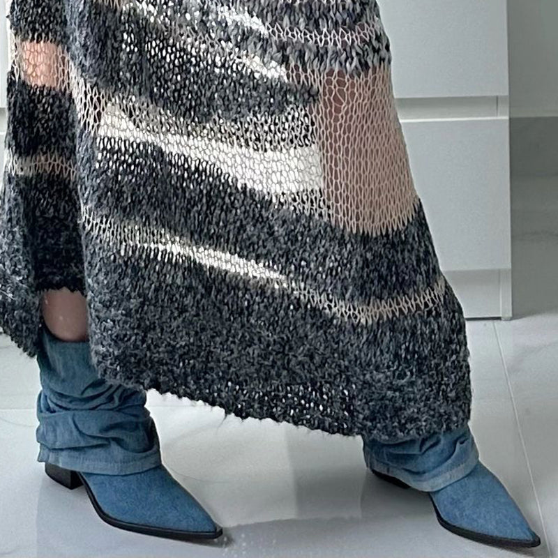 Orthopedic Balance Pleated Denim Boots - Thick Sole Comfort