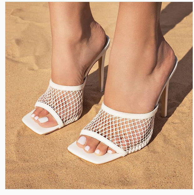 Orthopedic Balance Mesh Heeled Mules - Supportive Comfort