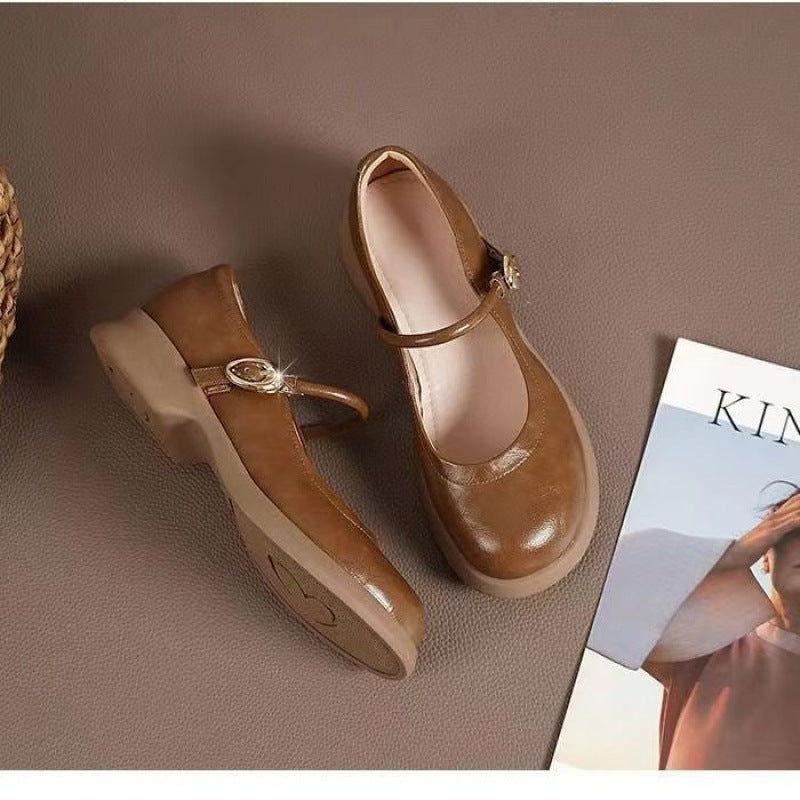 Jane | Classic Comfort Flats with Adjustable Strap