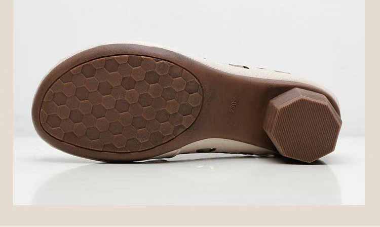 Orthopedic Balance Women’s Vintage Cut-Out Heeled Mules – Breathable Comfort Slip-On Shoes