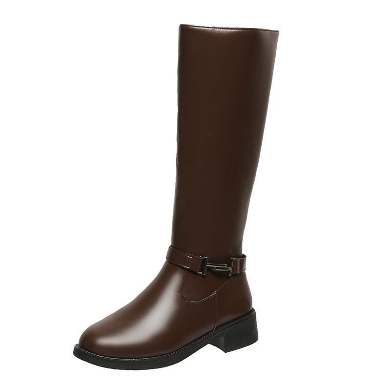 Isabel |  Winter Chunky Heel Round Head Knight Over The Knee Boots