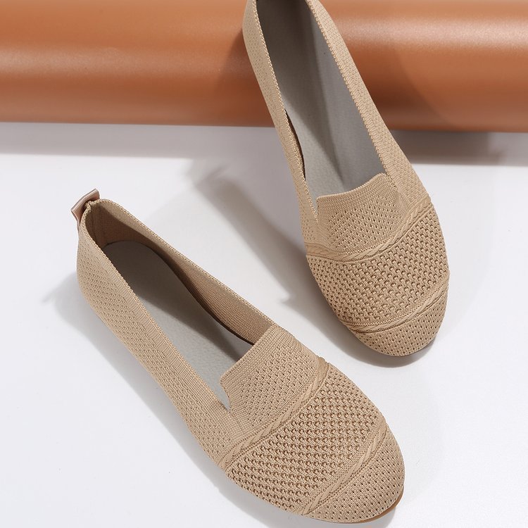 Orthopedic Balance Women’s Knit Ballet Flats – Lightweight Breathable Comfort Slip-On Shoes