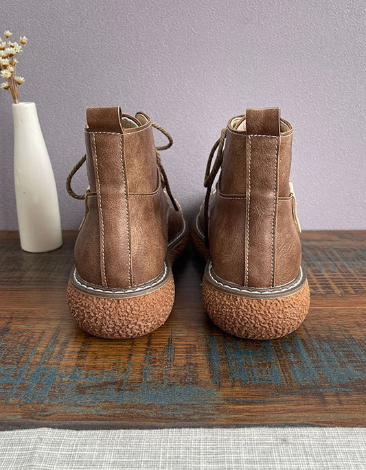 Mahalia | Women’s Orthopedic Casual Ankle Boots with Lace-Up Design