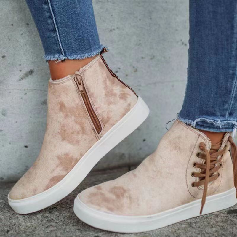 Lainey | Women’s Casual Orthopedic High-Top Sneakers with Side Zipper
