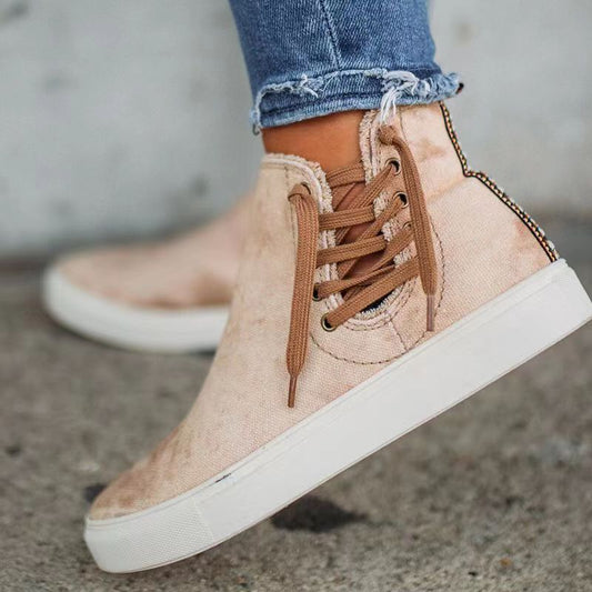 Lainey | Women’s Casual Orthopedic High-Top Sneakers with Side Zipper
