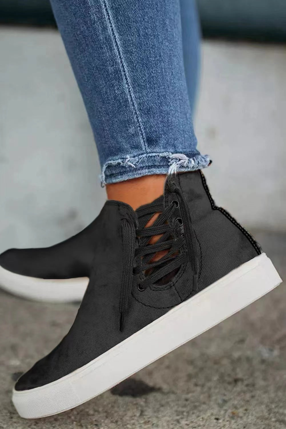 Lainey | Women’s Casual Orthopedic High-Top Sneakers with Side Zipper