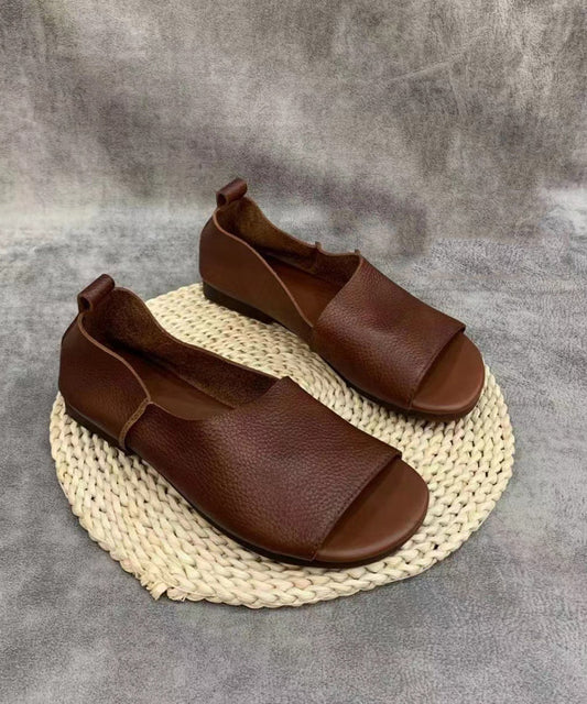Juniper | Women’s Orthopedic Open-Toe Leather Flat Sandals
