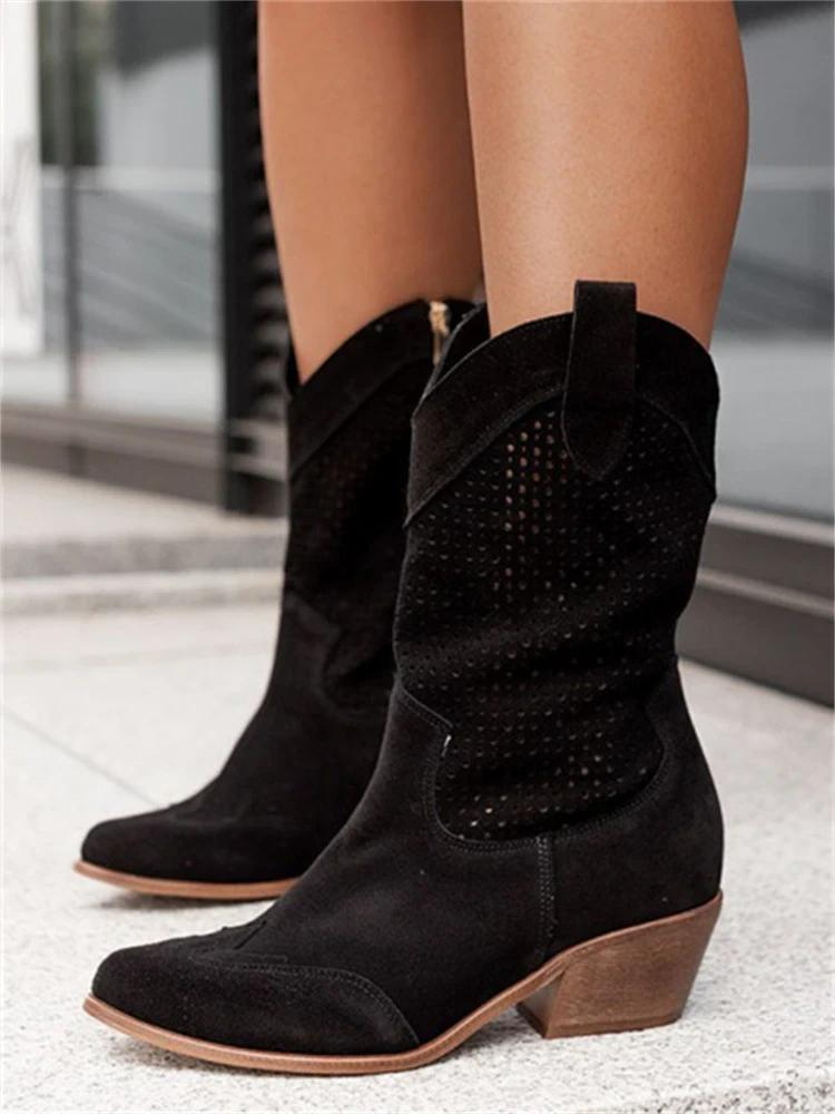 Journee | Women’s Western Cowboy Mid-Calf Boots