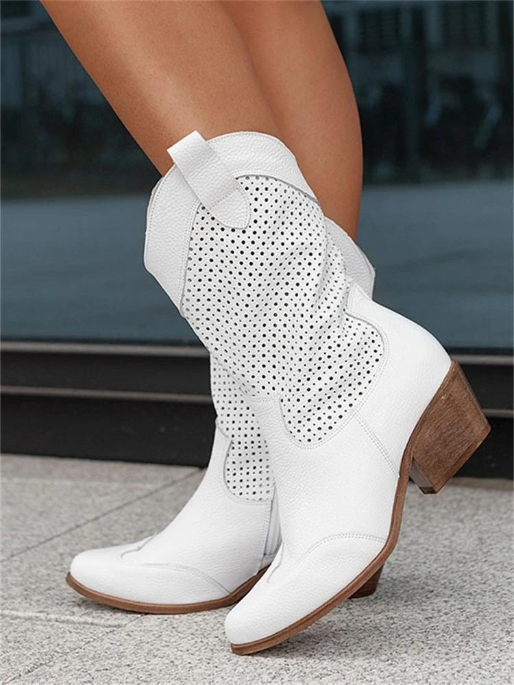 Journee | Women’s Western Cowboy Mid-Calf Boots