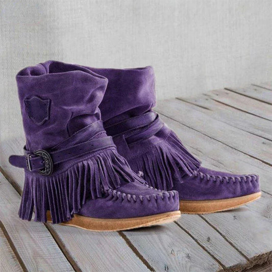 Harmony | Fringe Suede Ankle Boots