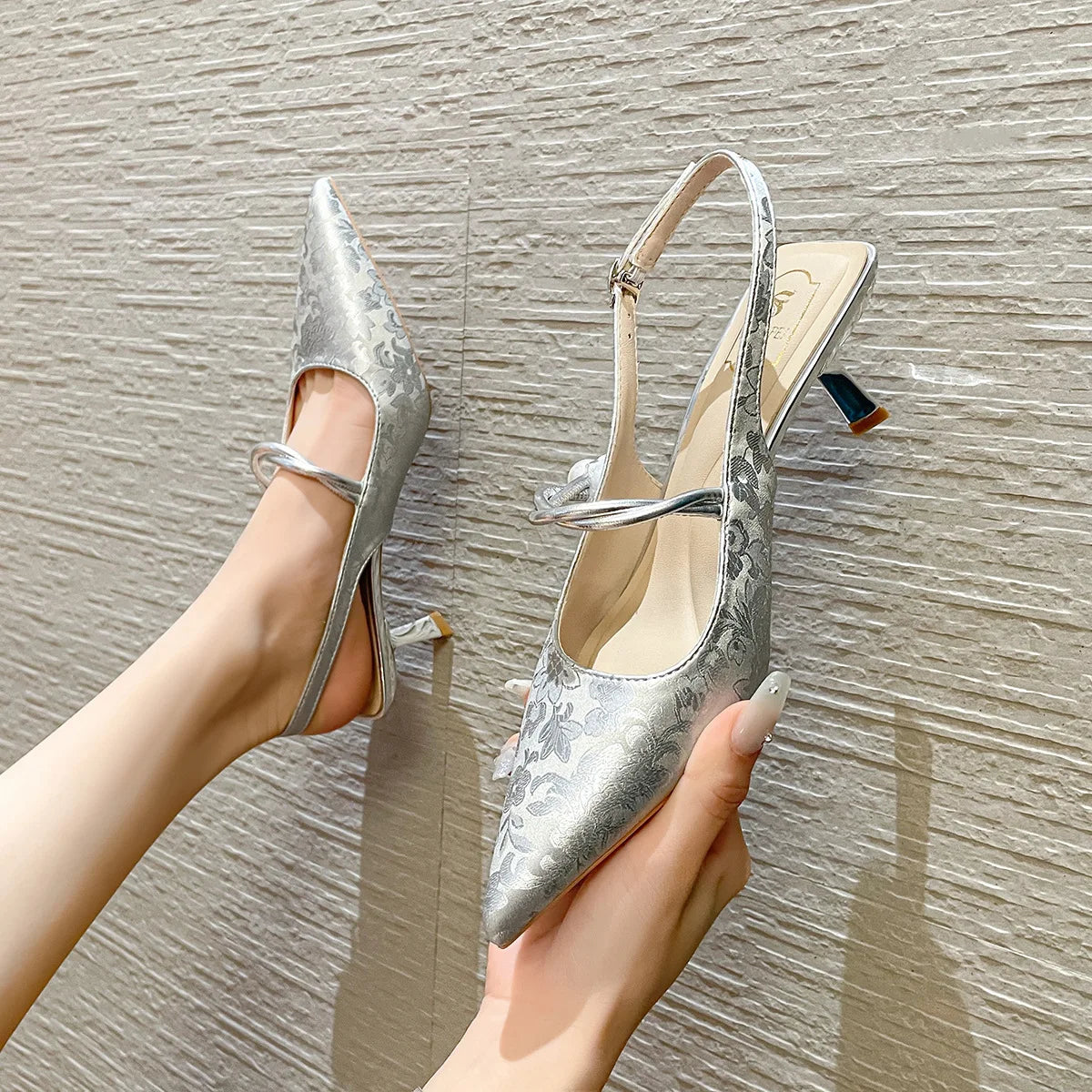 Inaya | Women’s Orthopedic Pointed-Toe Slingback Heels