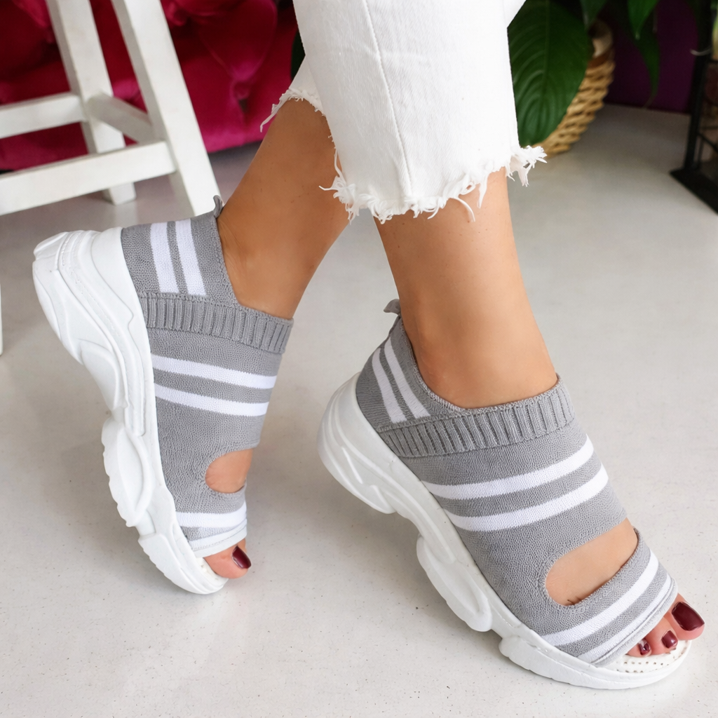 Orthopedic Balance Woven Fluff Sandals - Comfort And Unique Style