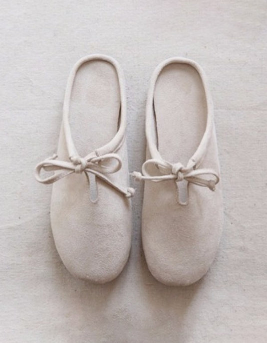 Farah | Women’s Minimalist Orthopedic Soft Cotton Bow Slip-On Flats