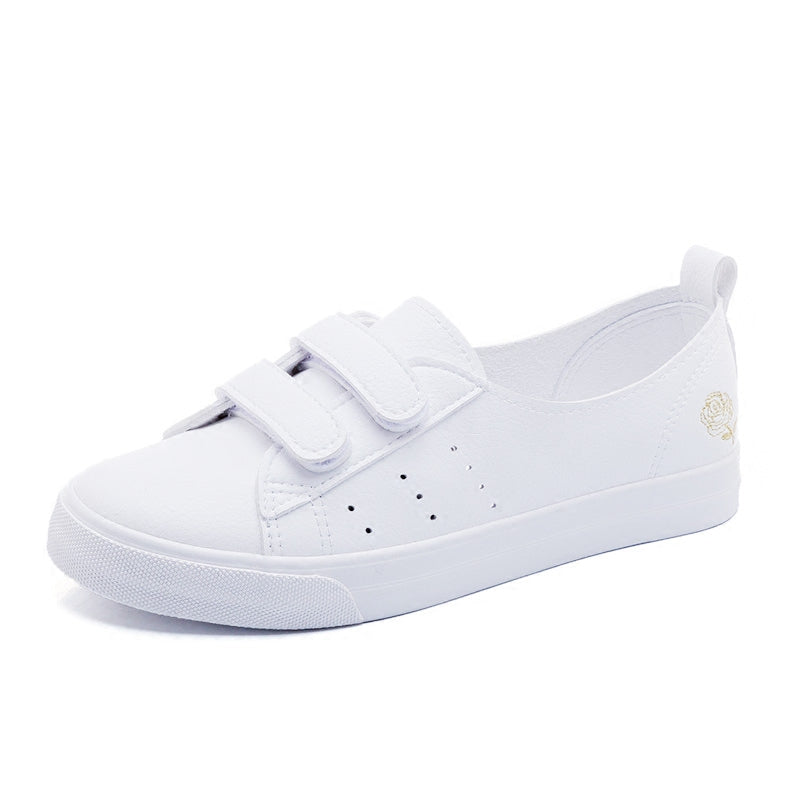 Orthopedic Balance Women’s White Velcro Sneakers – Lightweight Casual Walking Shoes
