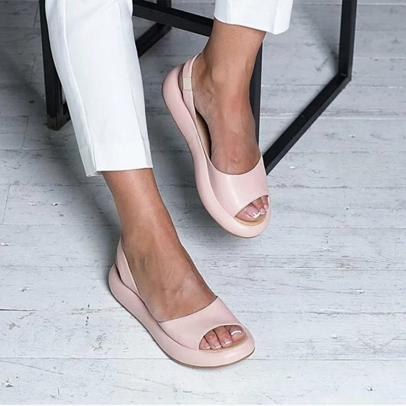 Anna | Open-Toe Slingback Flats with Orthopedic Comfort Sole