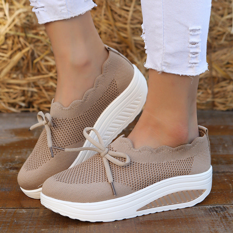 Qabalah | Knit Platform Slip-On Sneakers