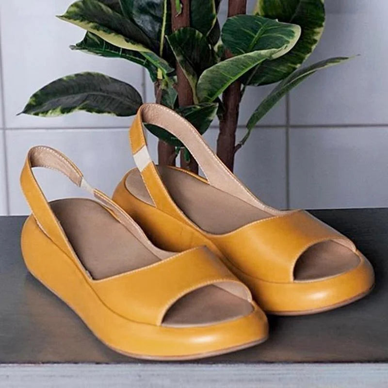 Anna | Open-Toe Slingback Flats with Orthopedic Comfort Sole