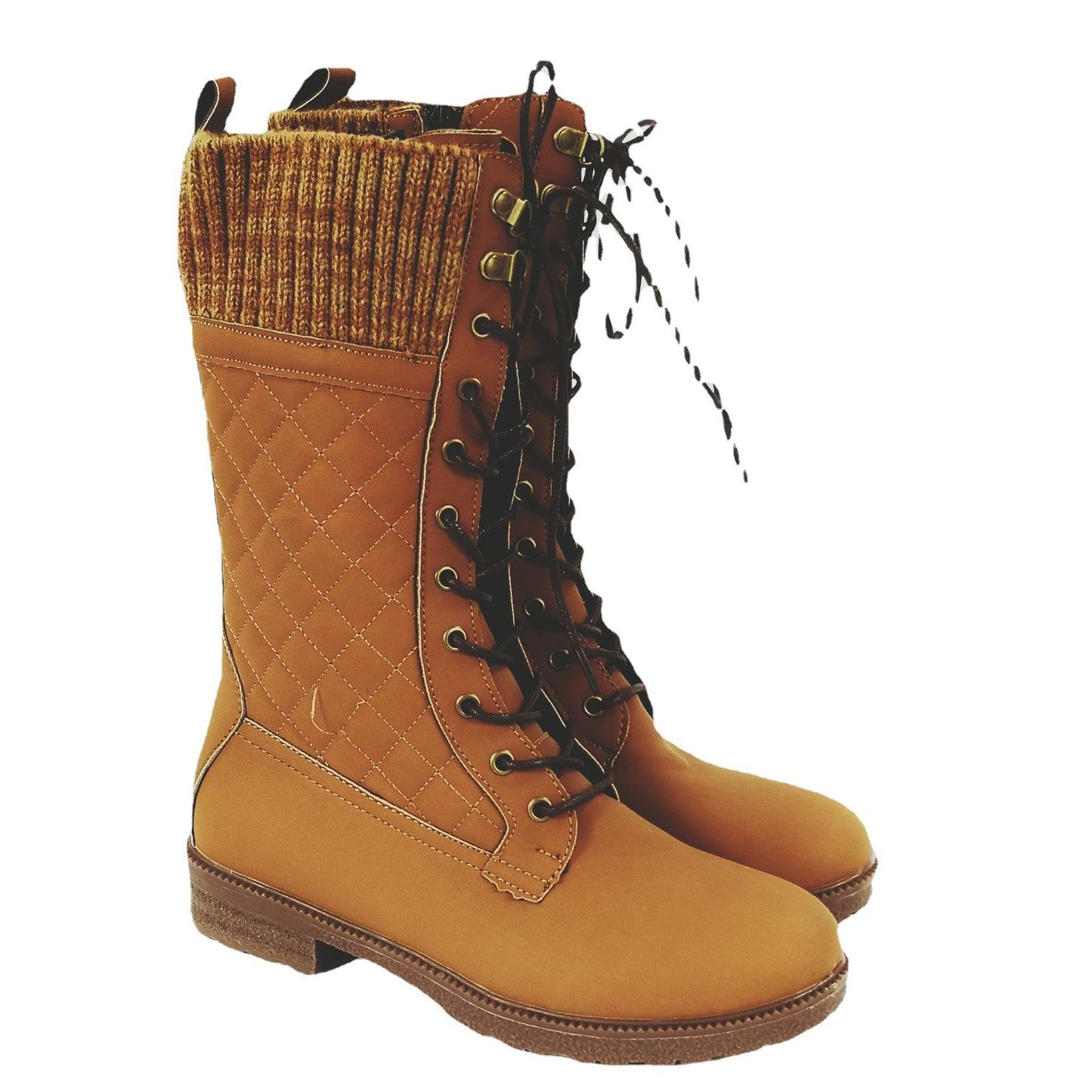 Anna | Quilted Lace-Up Winter Boots