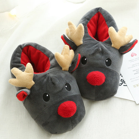 Elk | Christmas Shoes Cute Elk Home comfort Slippers