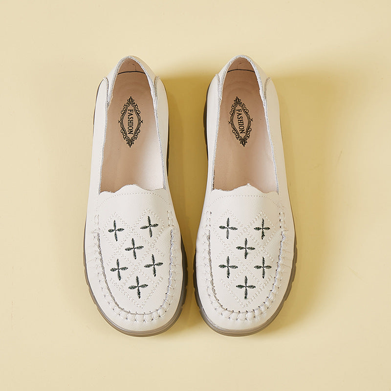 Orthopedic Balance Women’s Perforated Loafers – Breathable Lightweight Comfort Slip-On Shoes