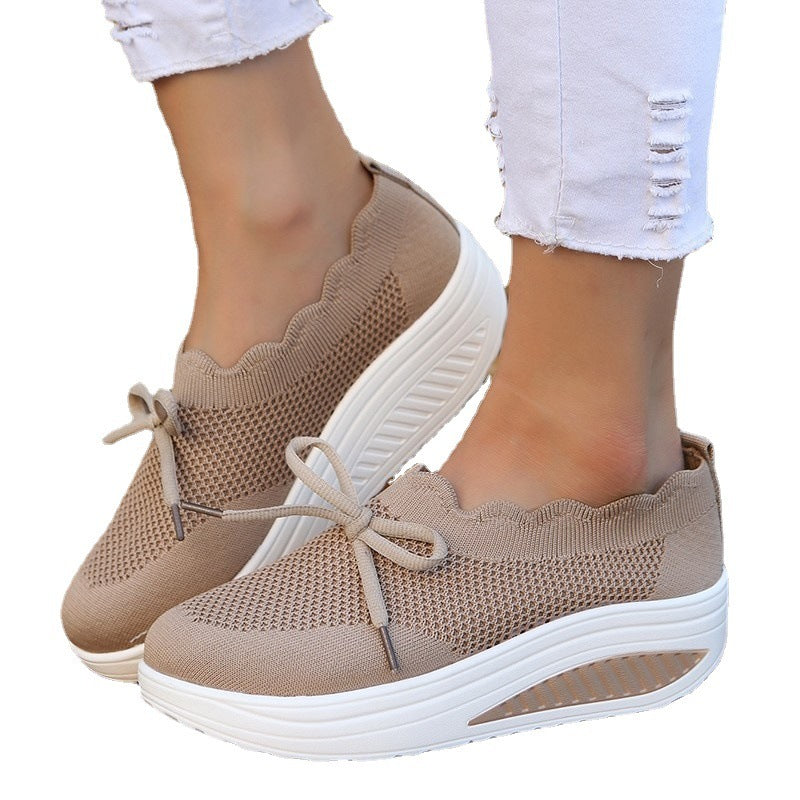 Qabalah | Knit Platform Slip-On Sneakers
