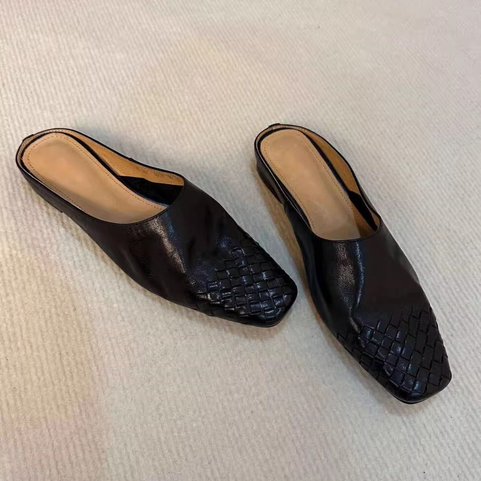 Orthopedic Balance | Woven Toe Slip-On Mule Loafers