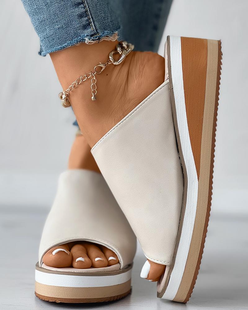 Barbara | Orthopedic Platform Slip-On Sandals – Open-Toe Comfort