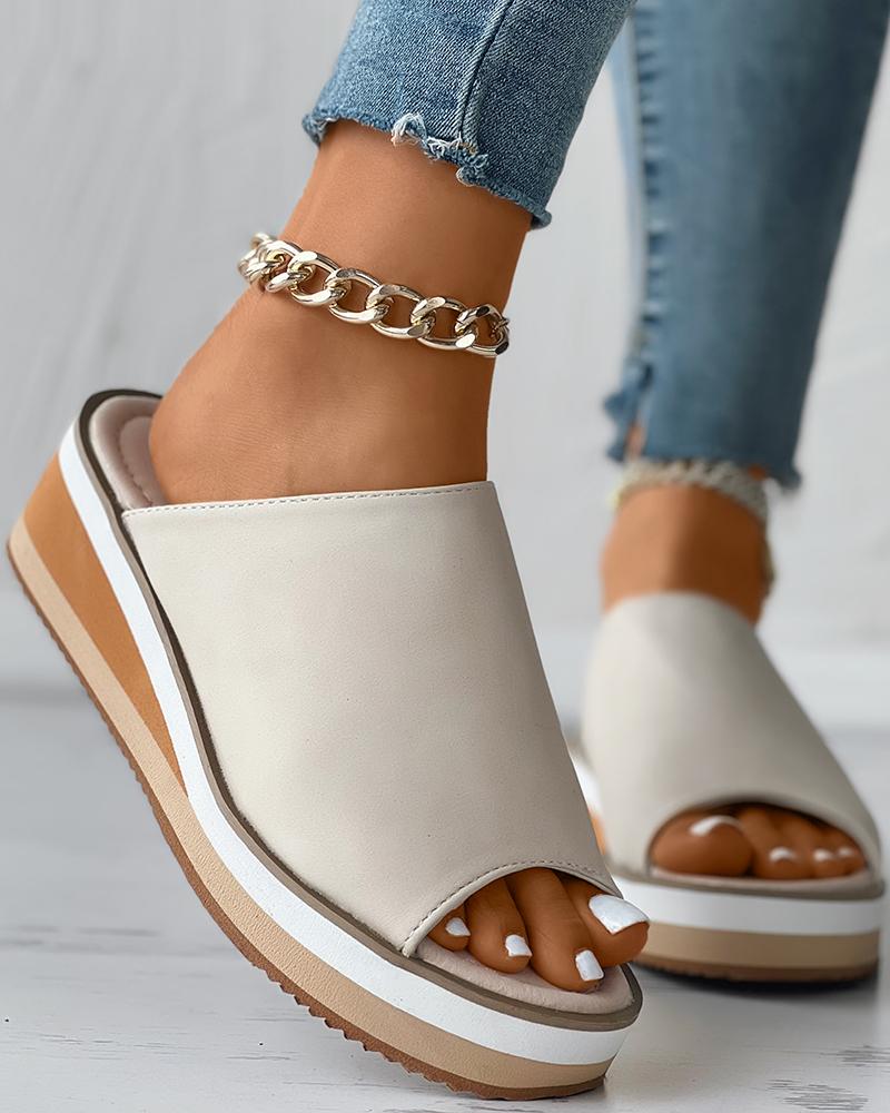Barbara | Orthopedic Platform Slip-On Sandals – Open-Toe Comfort