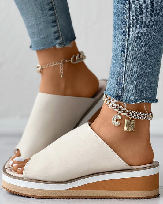 Barbara | Orthopedic Platform Slip-On Sandals – Open-Toe Comfort