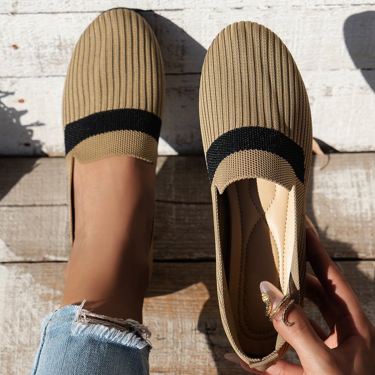 Orthopedic Balance Women’s Knit Slip-On Loafers – Breathable Lightweight Comfort Shoes